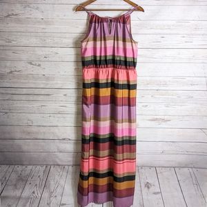LOFT STRIPED MAXI DRESS